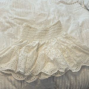 Eyelet White Skirt.
